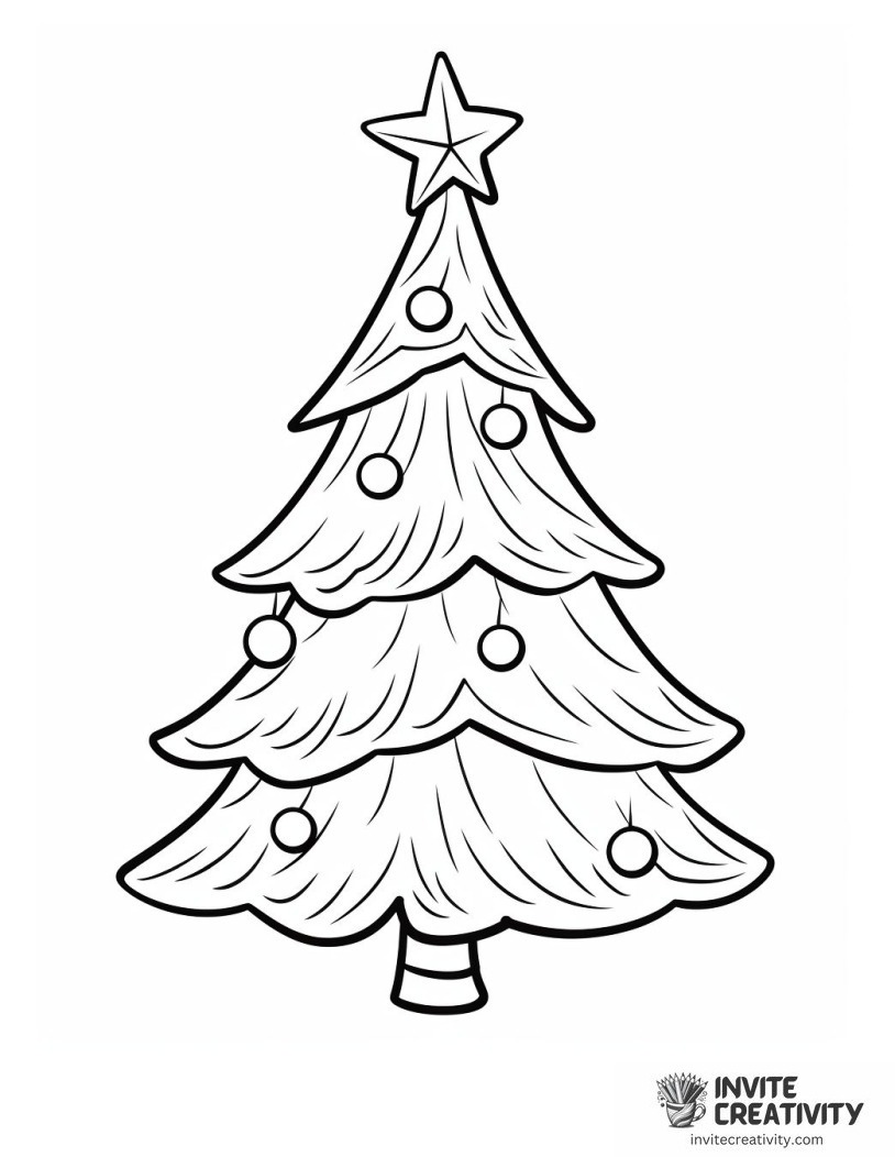 plain christmas tree Coloring page