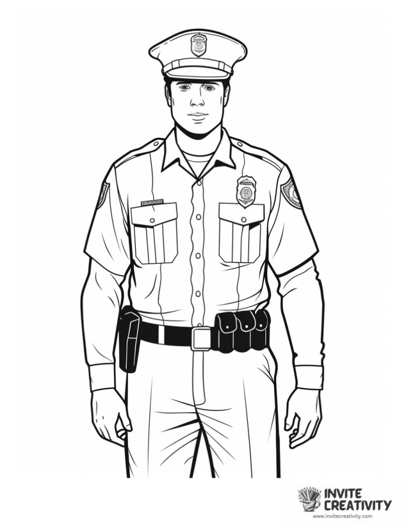 police job coloring sheet