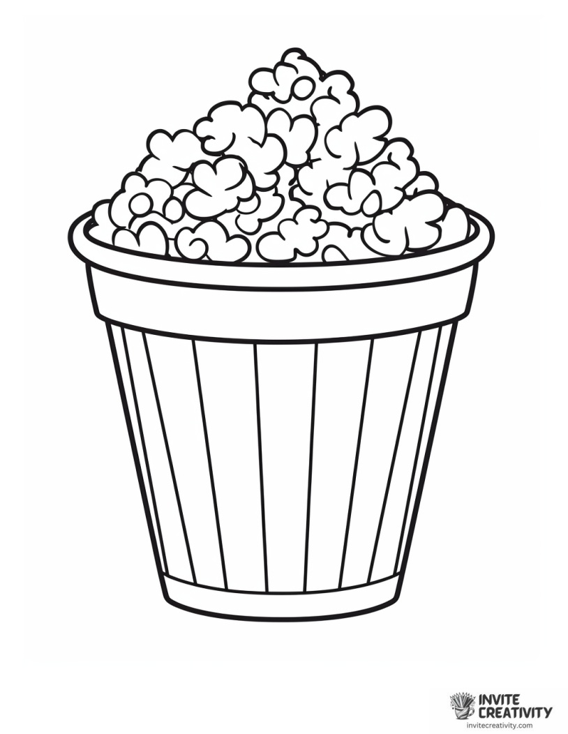 popcorn cartoon style