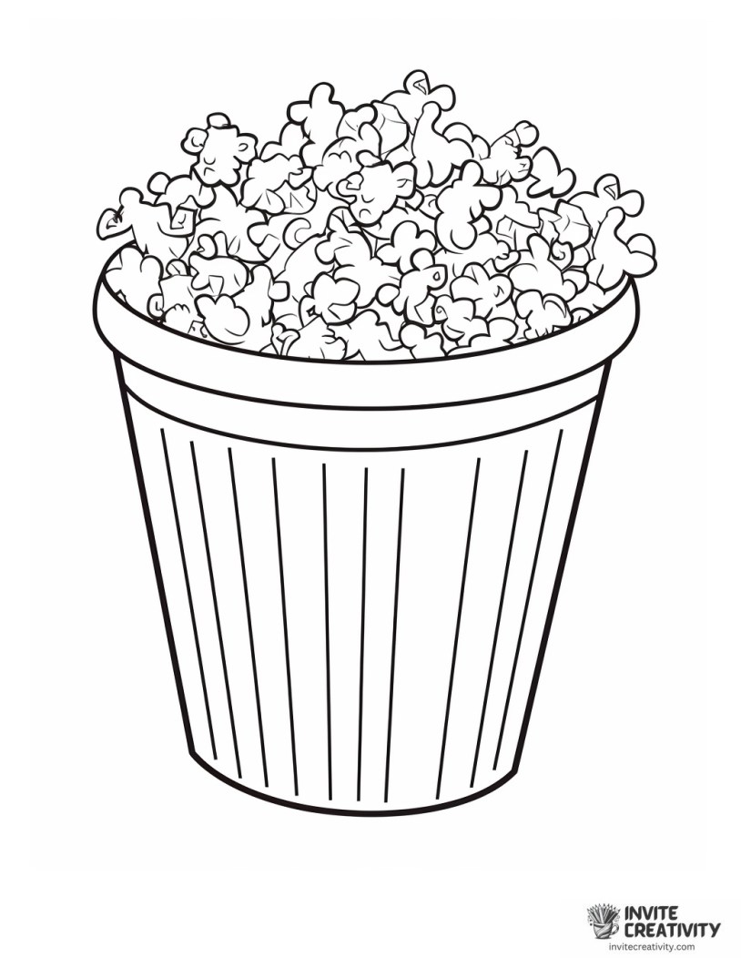 popcorn outline