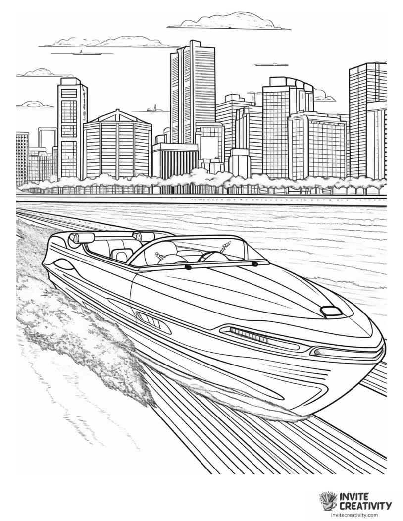 powerboat to color