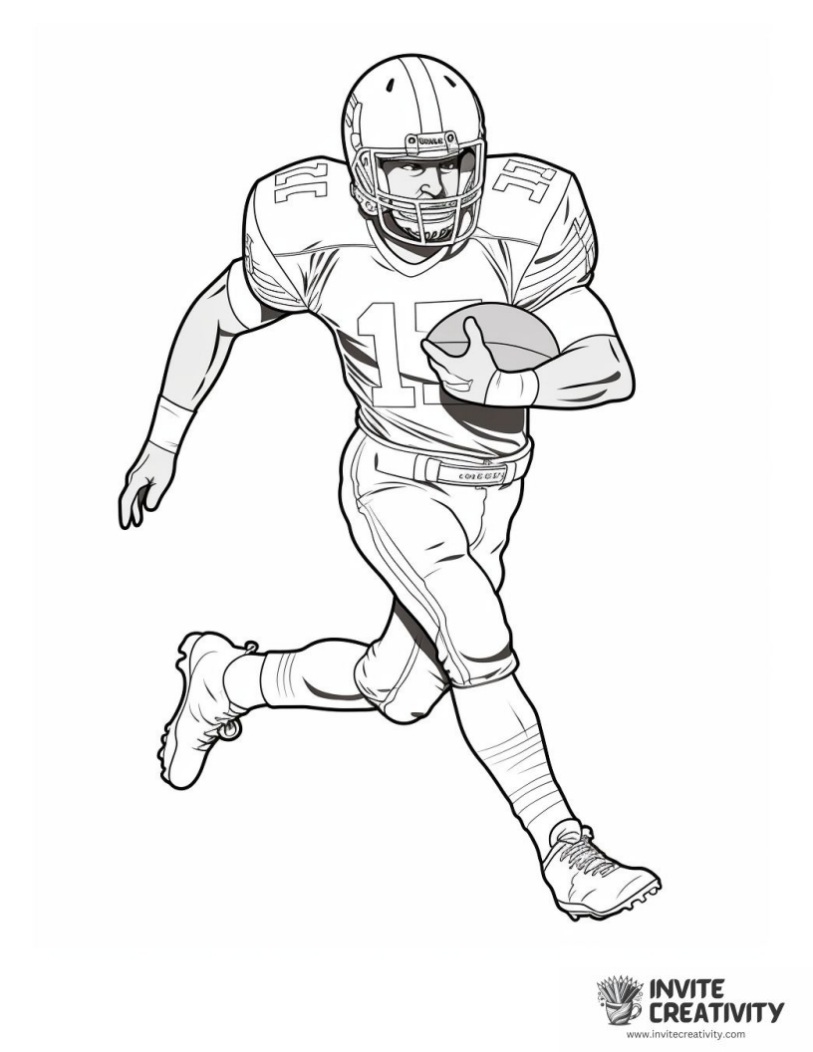 quarterback coloring page