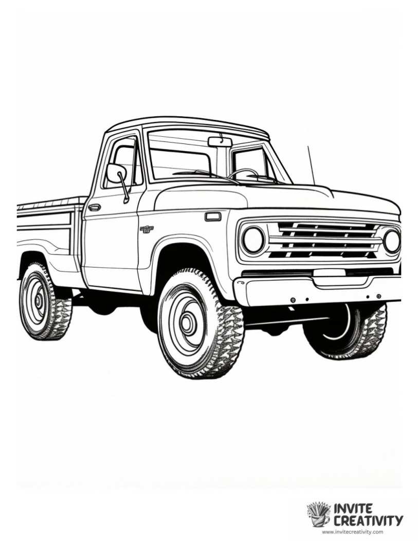 ram truck coloring book page
