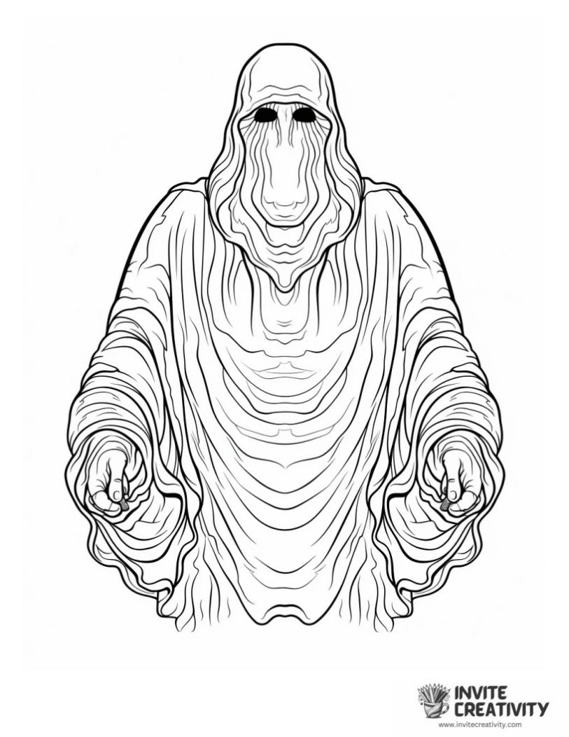 realistic ghost Coloring sheet