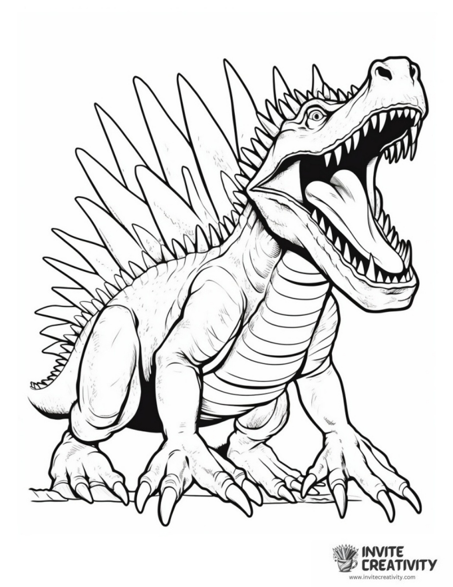 Realistic Stegosaurus Roaring