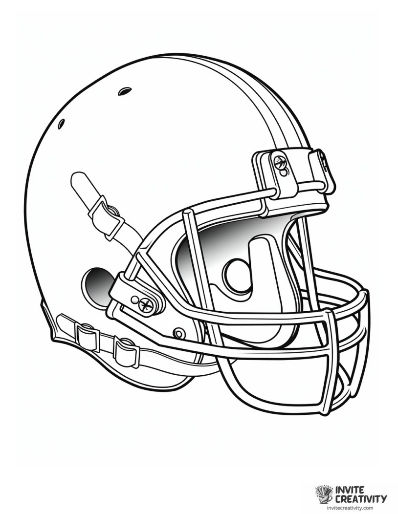retro football helmet to color