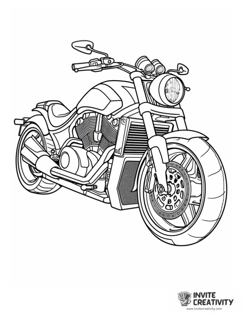roadster motorcycle to color