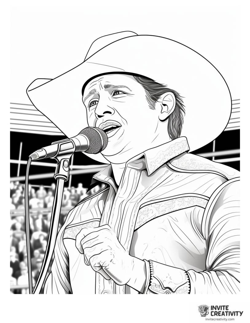 rodeo commentator to color