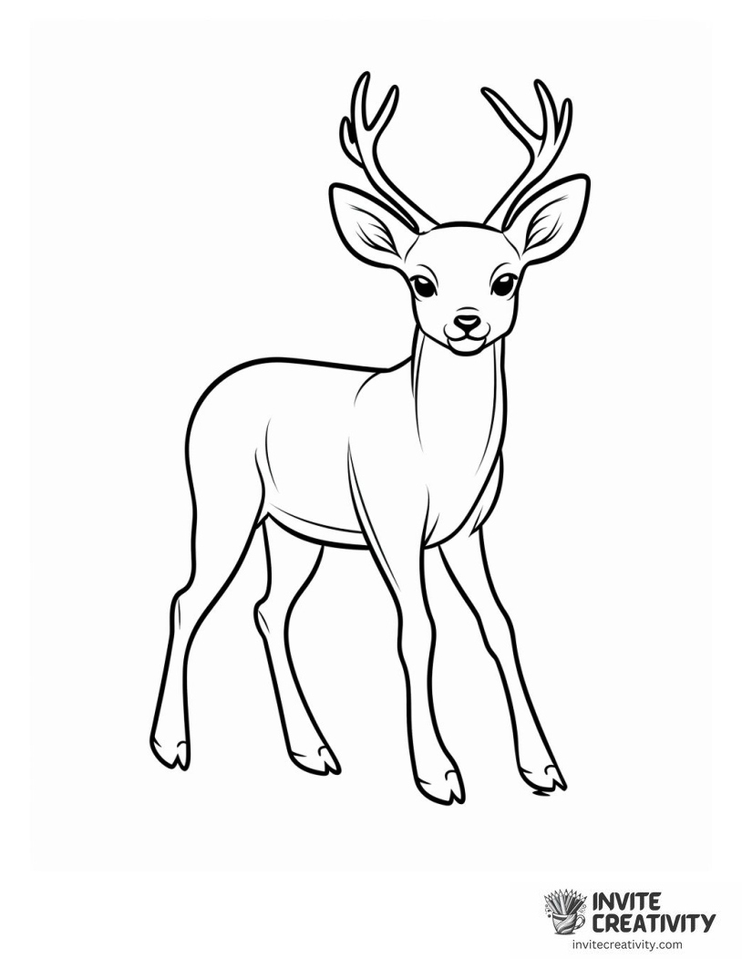 rudolph red nosed reindeer Coloring page of