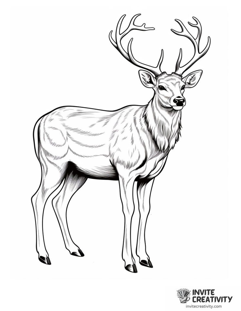 rudolph the red nosed reindeer realistic Coloring page
