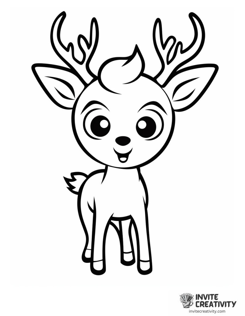 rudolph the red nosed reindeer small Coloring sheet of