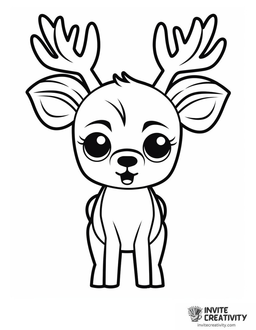 rudolph the red nosed reindeer tiny Coloring page
