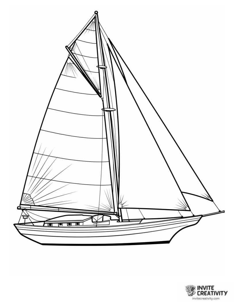 sailboat coloring sheet