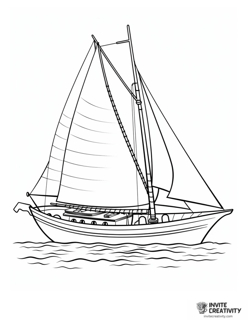 sailboat to color