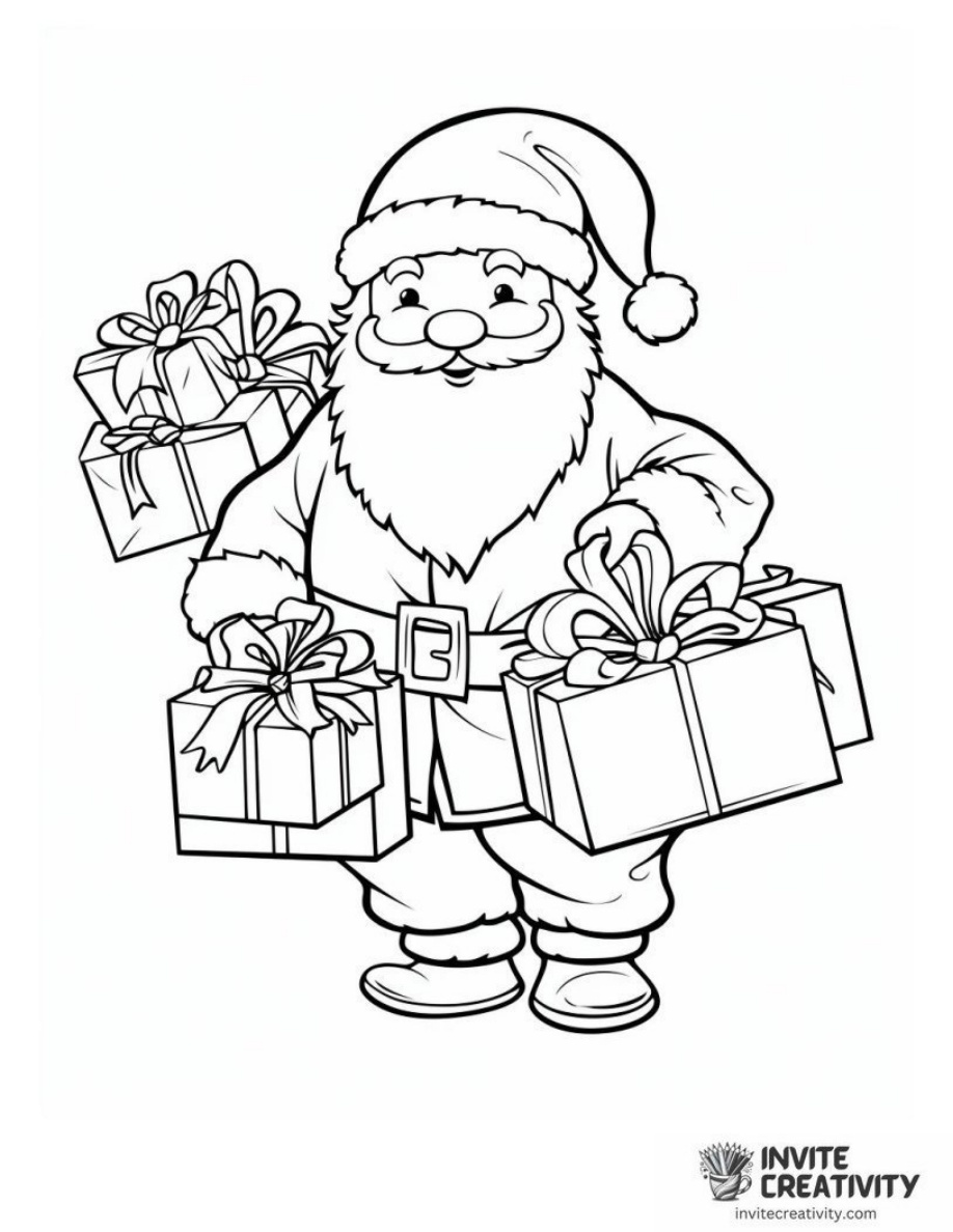 Santa Claus Carrying Gifts
