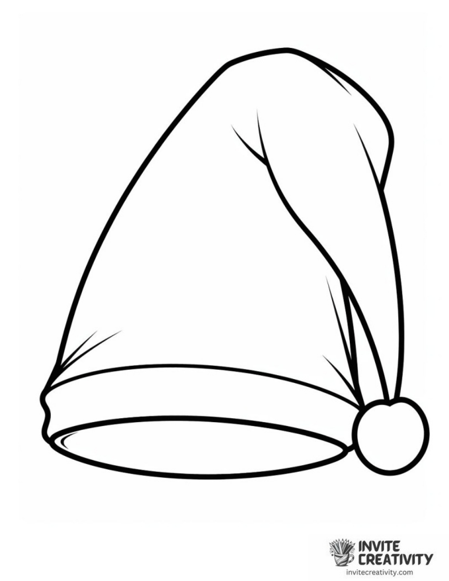 Santa Hats Coloring Page of