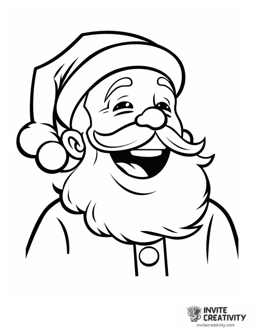 santa laughing Coloring page