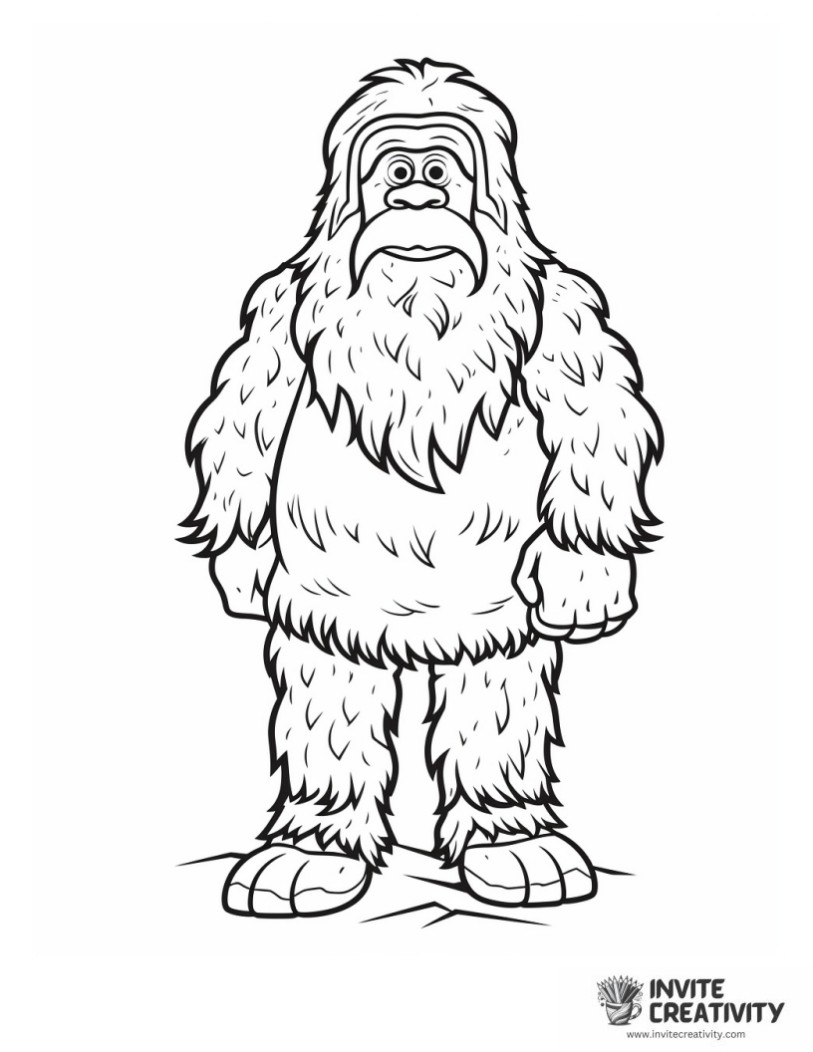 sasquatch coloring page