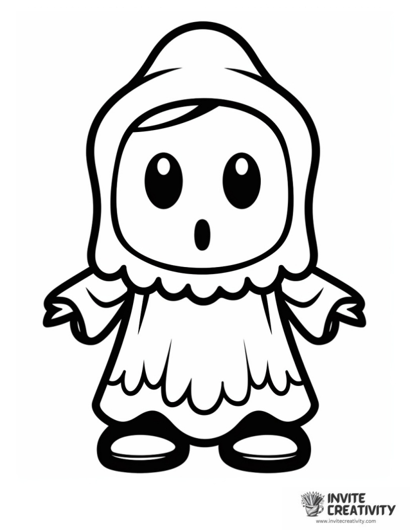 scary ghost for kids Coloring page