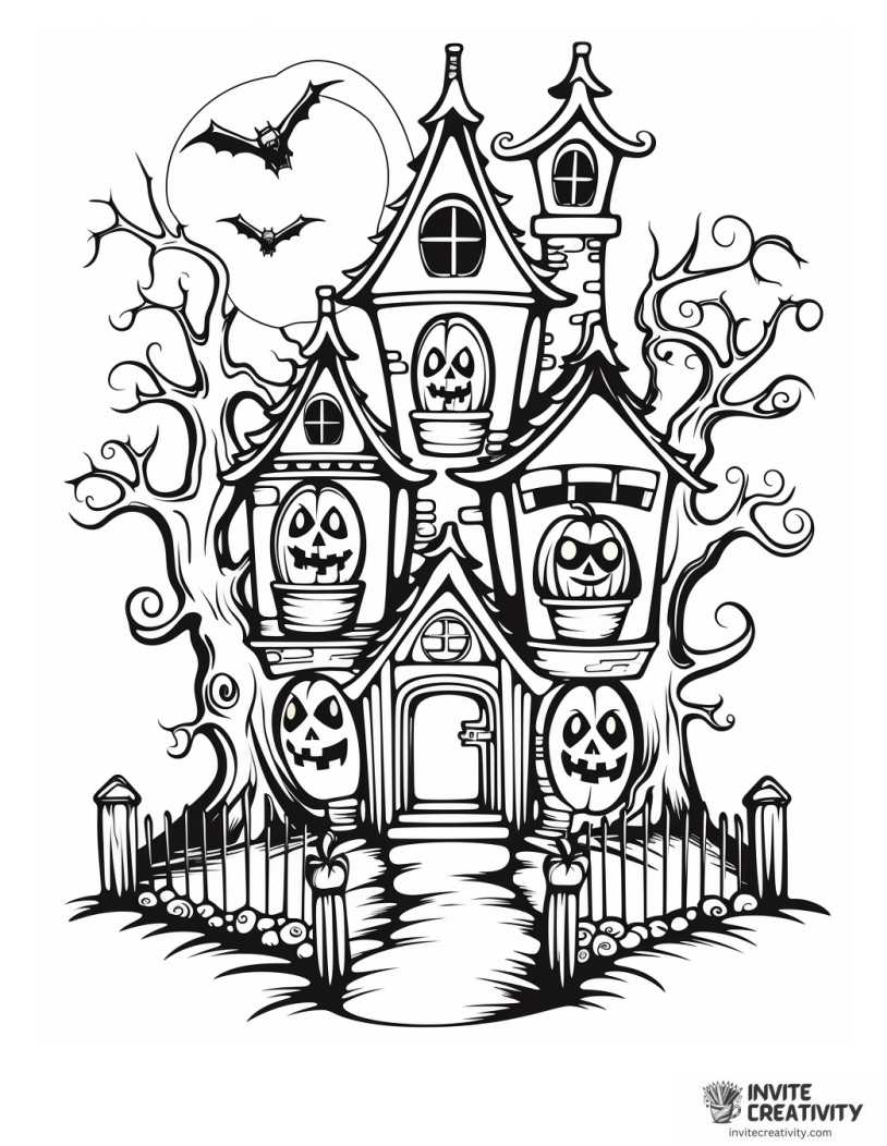 scary halloween haunted house