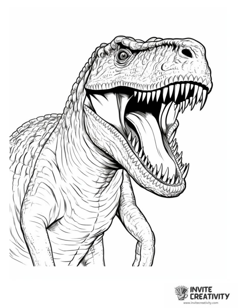 scary indominus rex drawing to color