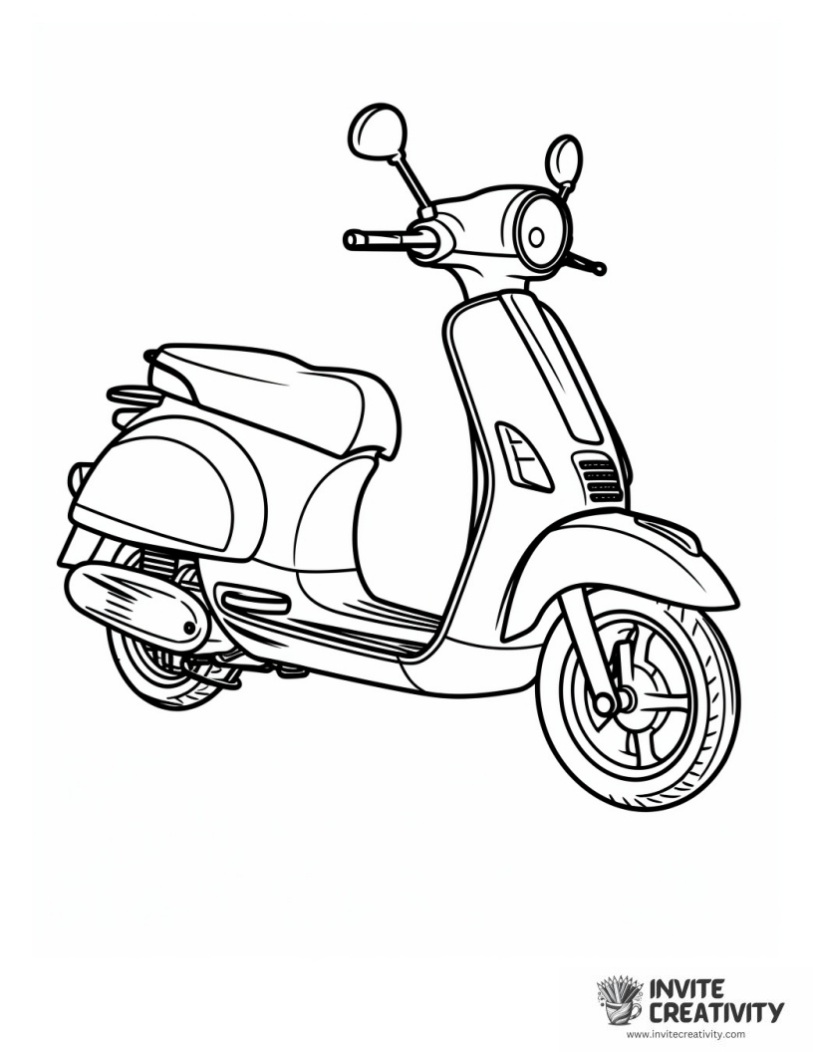 scooter coloring page