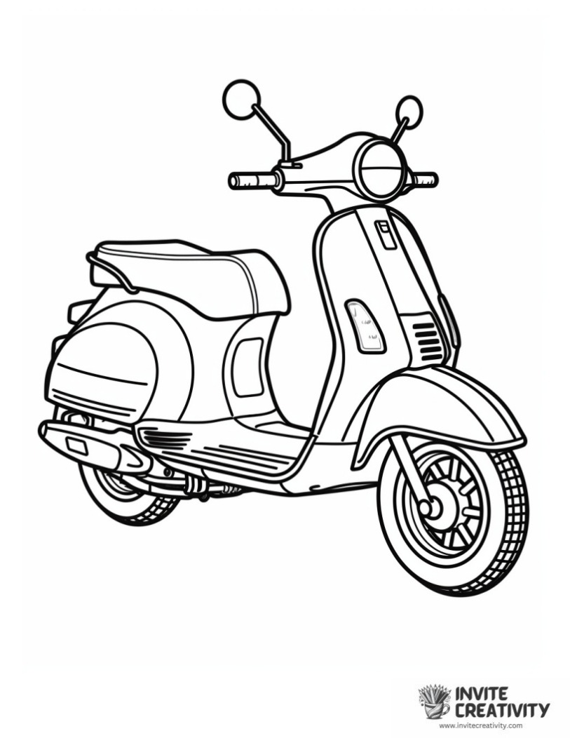 scooter for kids easy to color