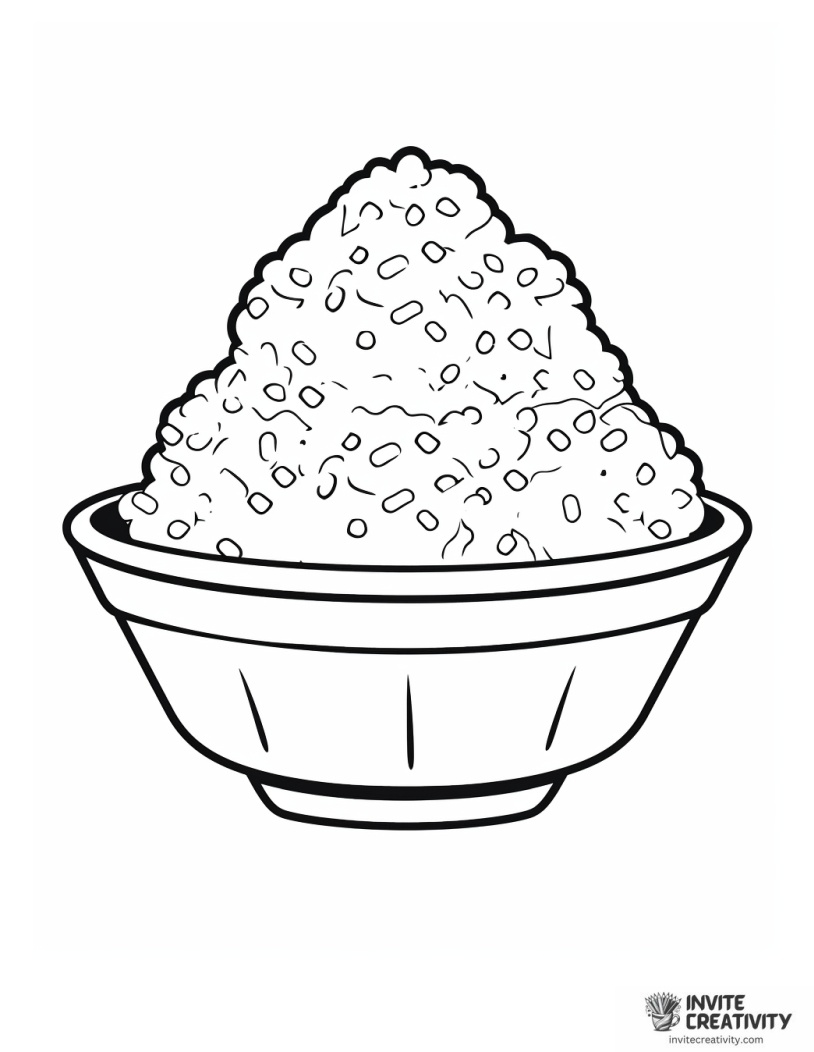 shaved ice dessert coloring sheet