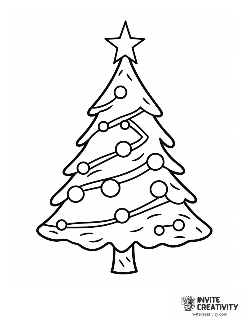 simple christmas for preschool Coloring page of