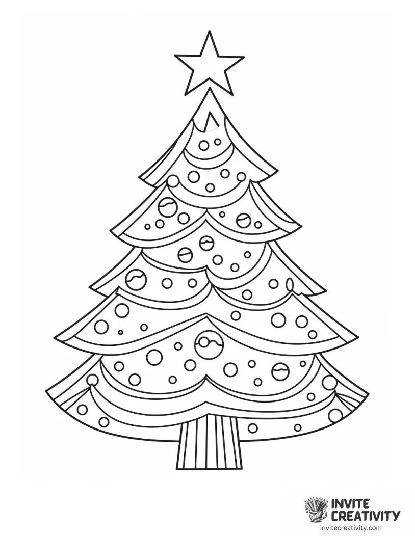simple christmas tree Coloring page