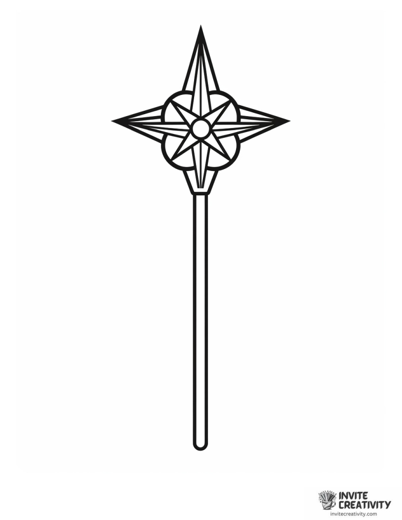 simple magical wand outline
