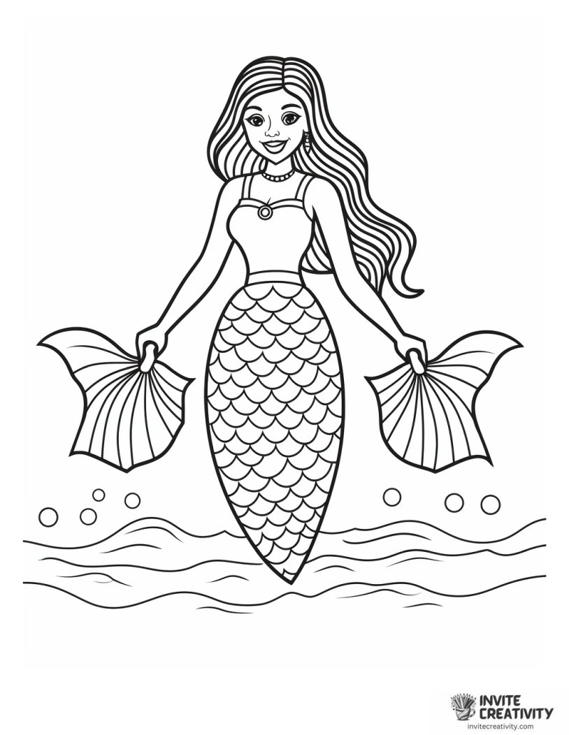 siren coloring book page