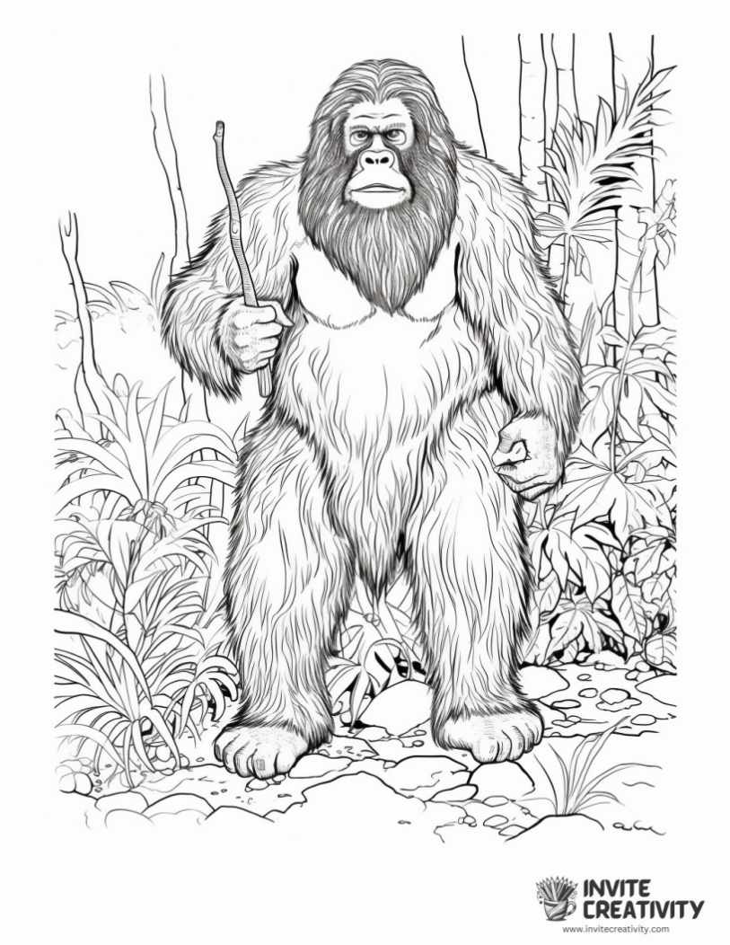 skunk ape coloring page for adults