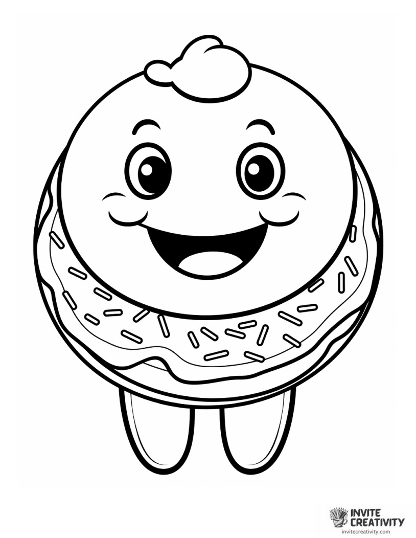smiling donut illustration