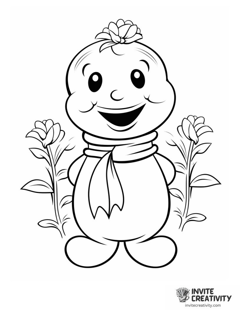 smiling snowman To Color