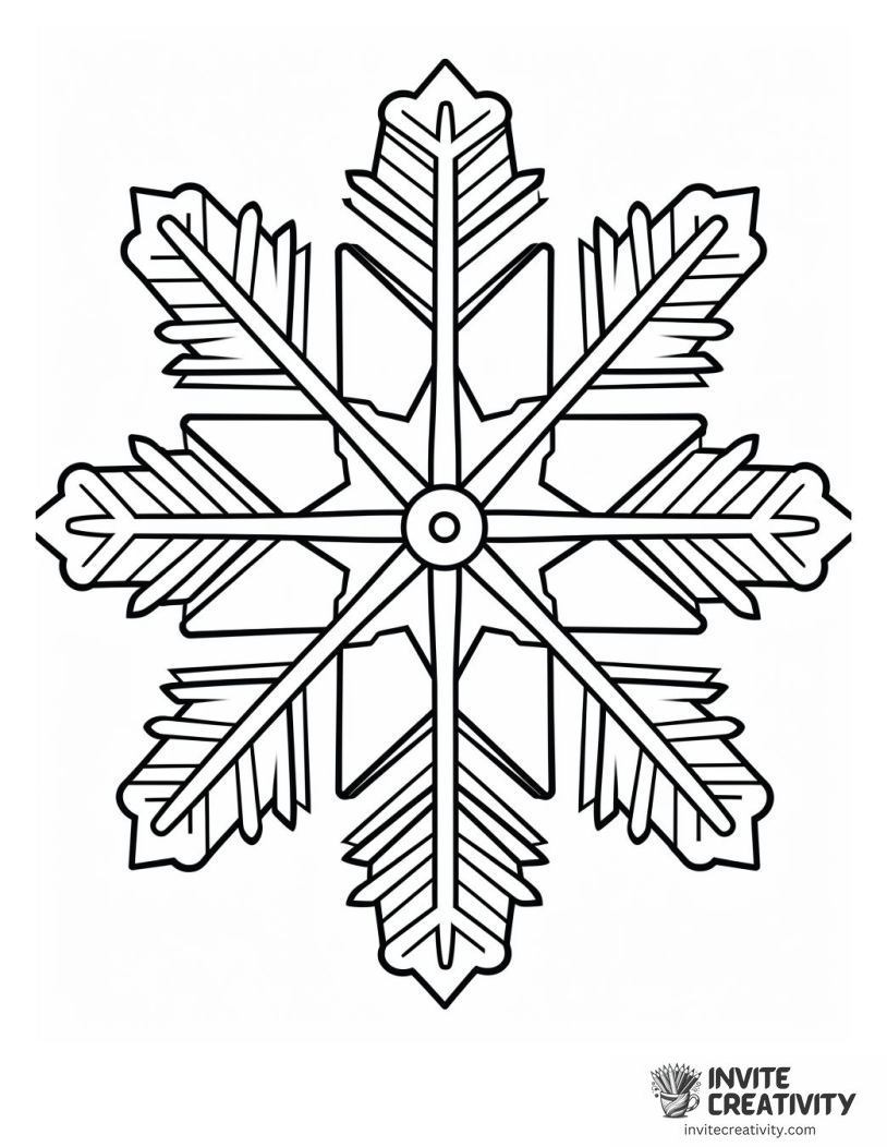 snow snowflake Page to Color