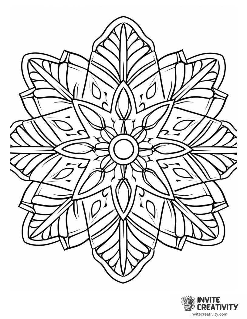 snowflake detailed Coloring page