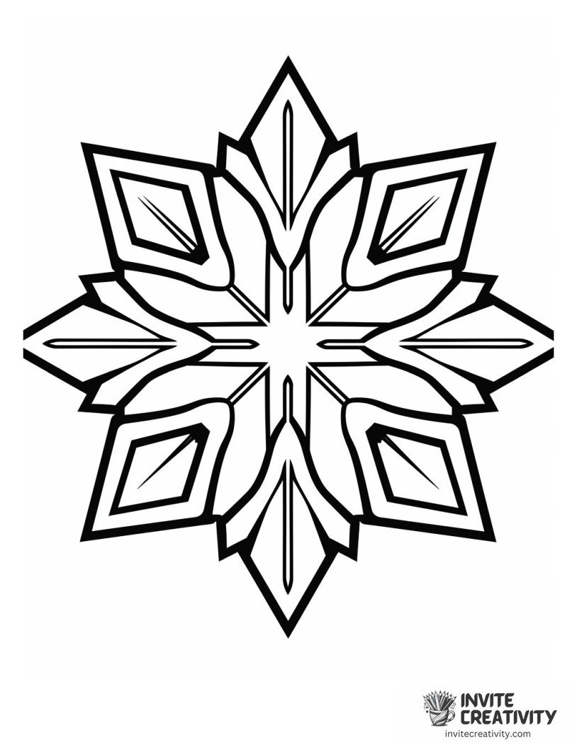 snowflake disney outline
