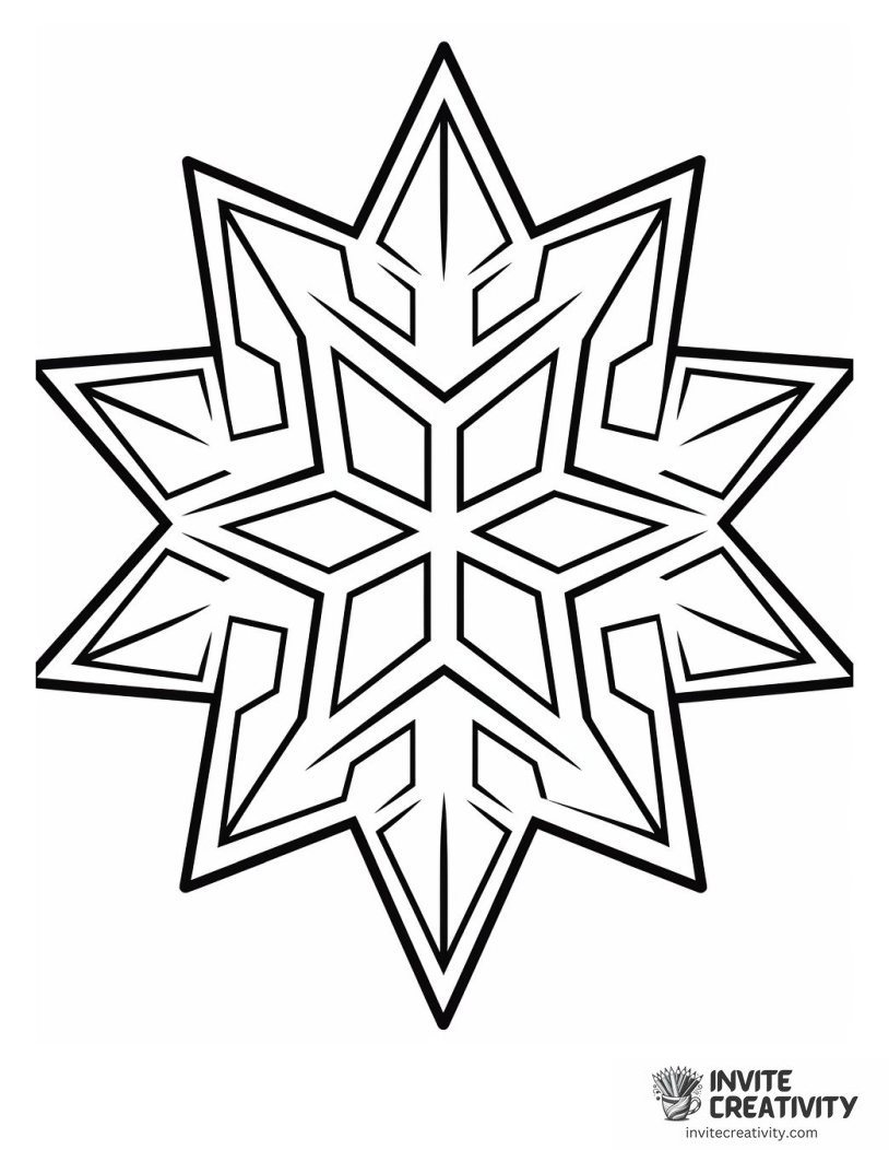 snowflake disney style drawing to color