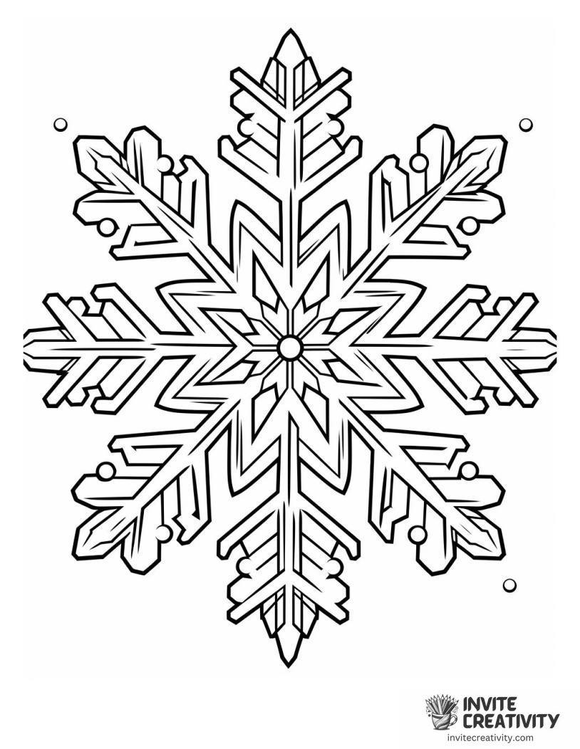 snowflake enchanting Coloring page of