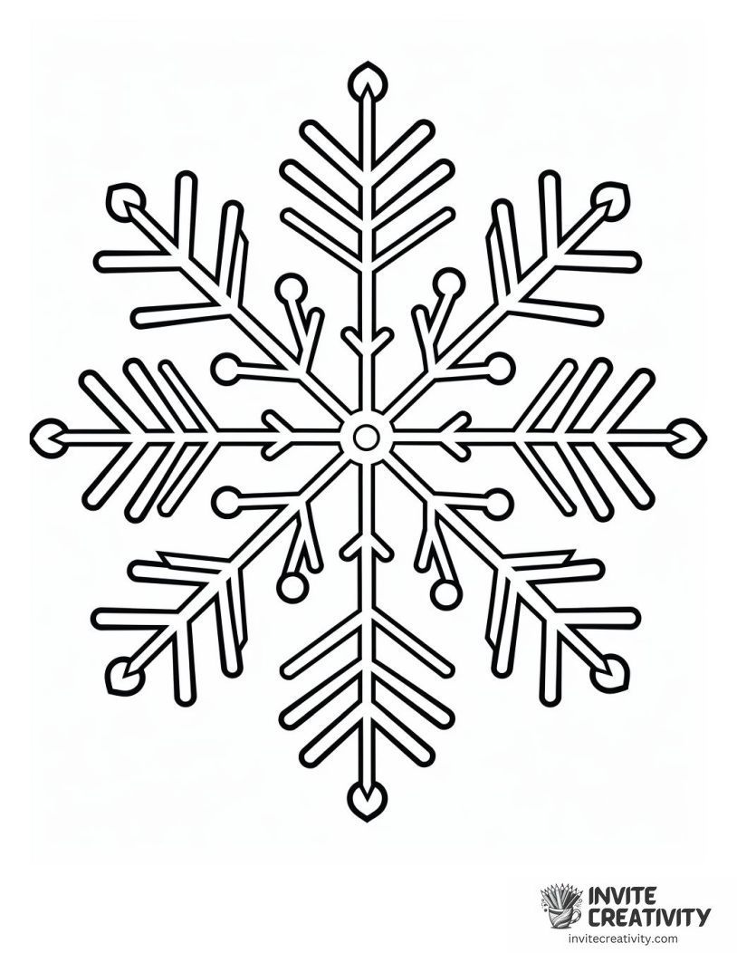 snowflake for preschool Coloring page