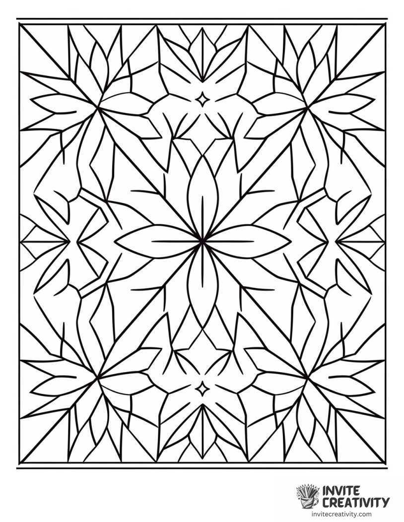 snowflake full page Coloring page of