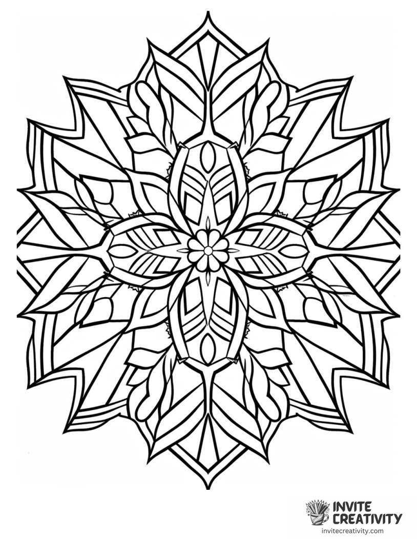 snowflake mandala Page to Color