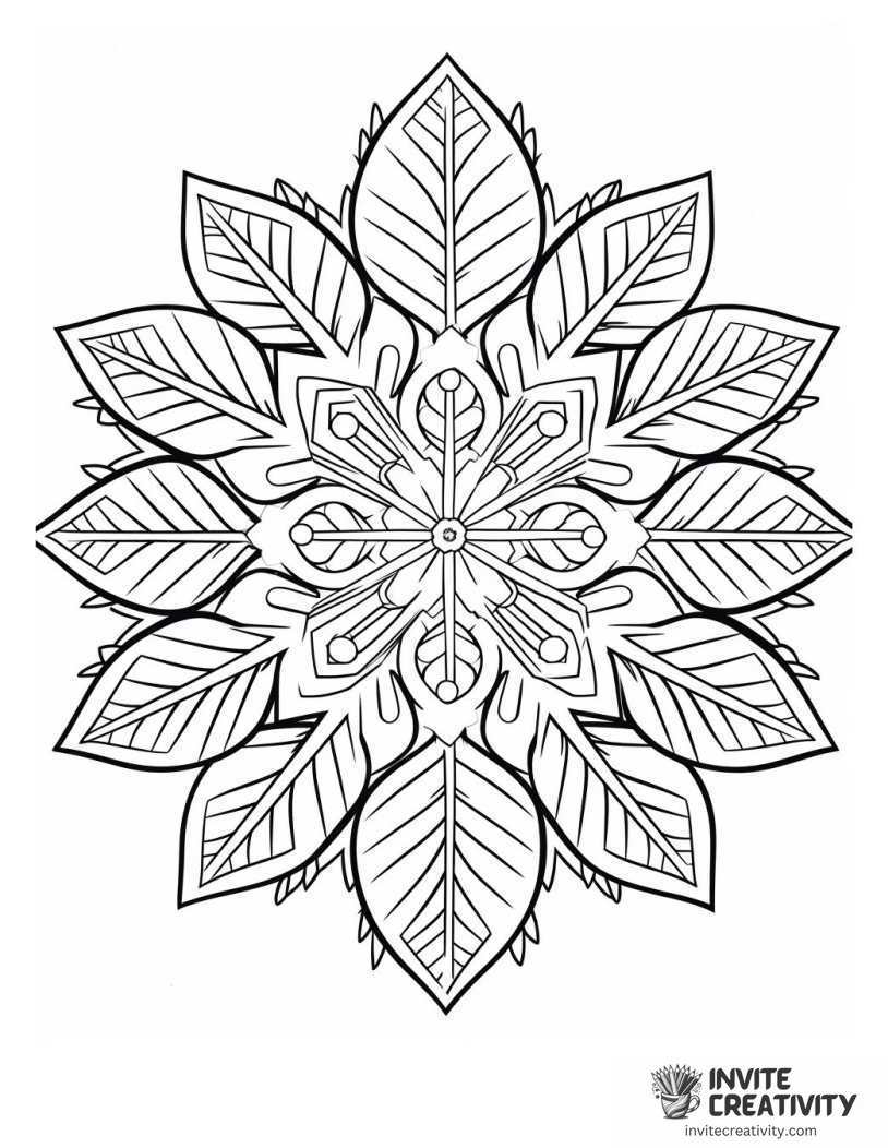 snowflake mandala style Page to Color