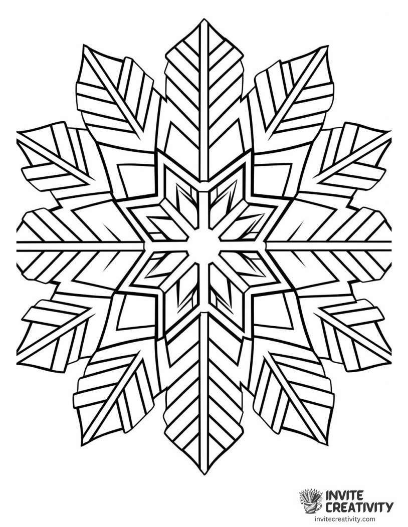 snowflake pattern full page Coloring page