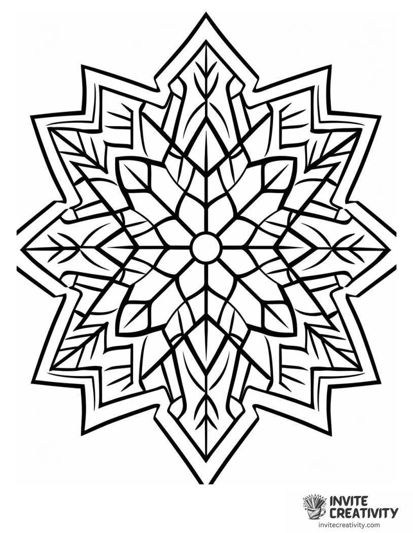 snowflake stencil Page to Color