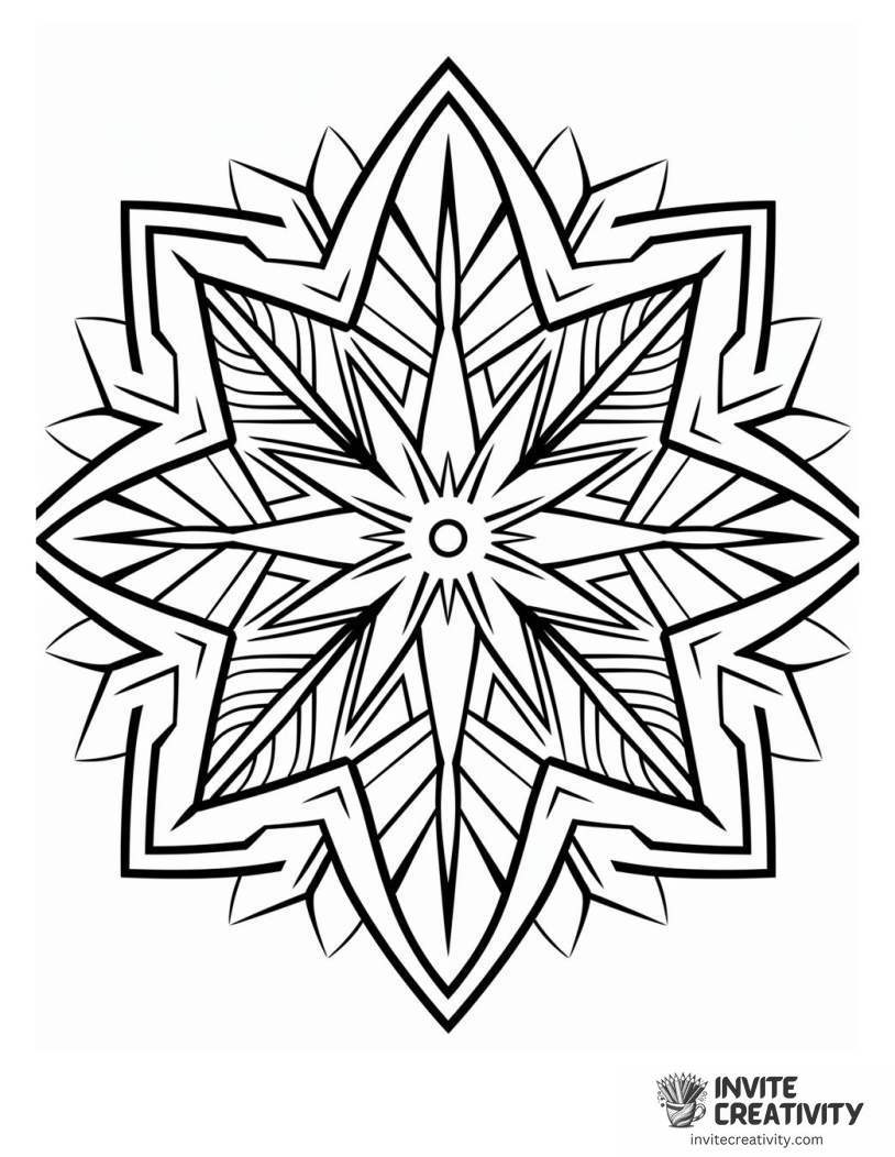 snowflake stencil style outline