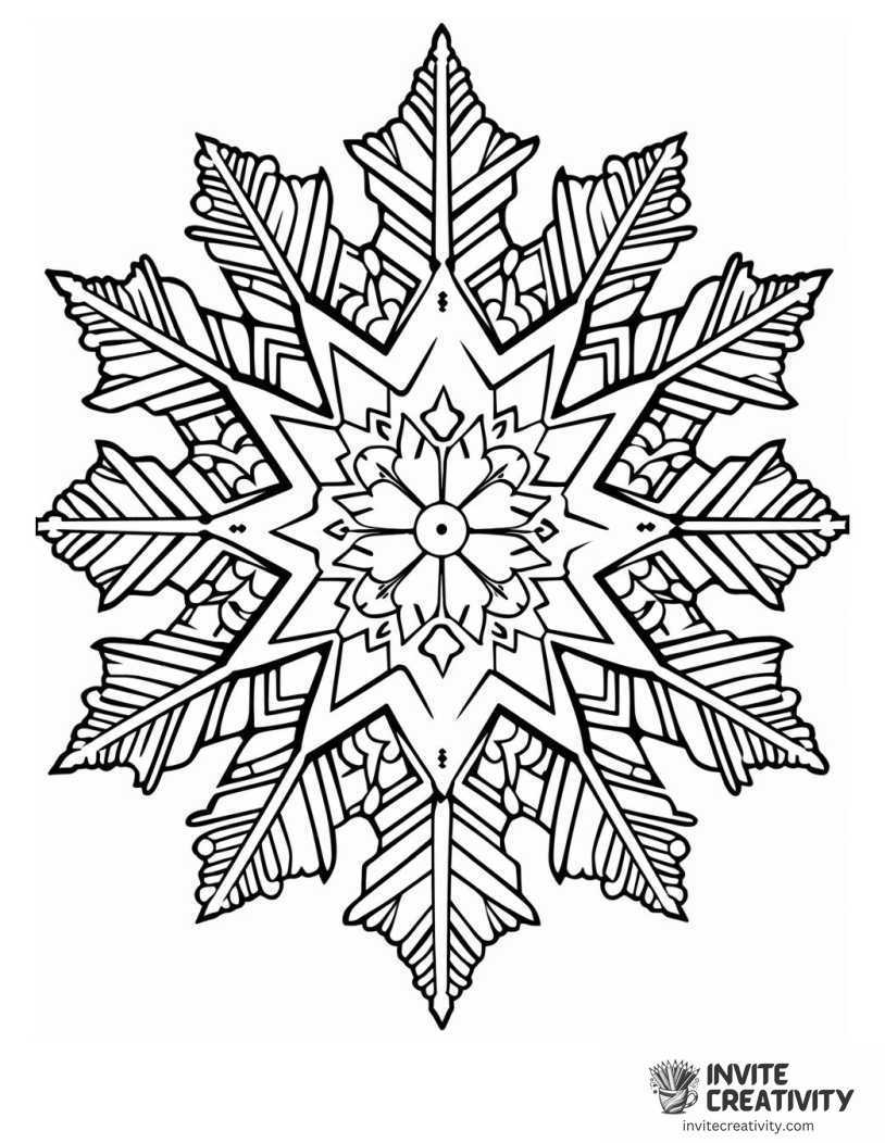 snowflakes difficult Coloring page