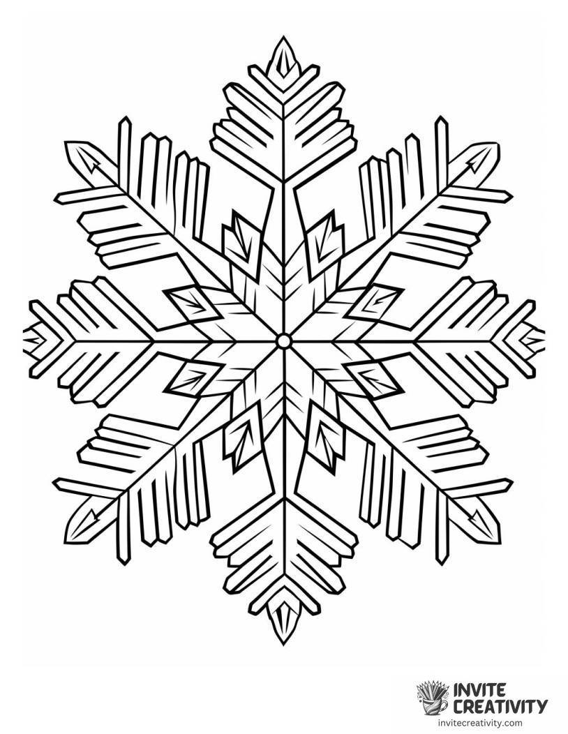 snowflakes in nature Page to Color