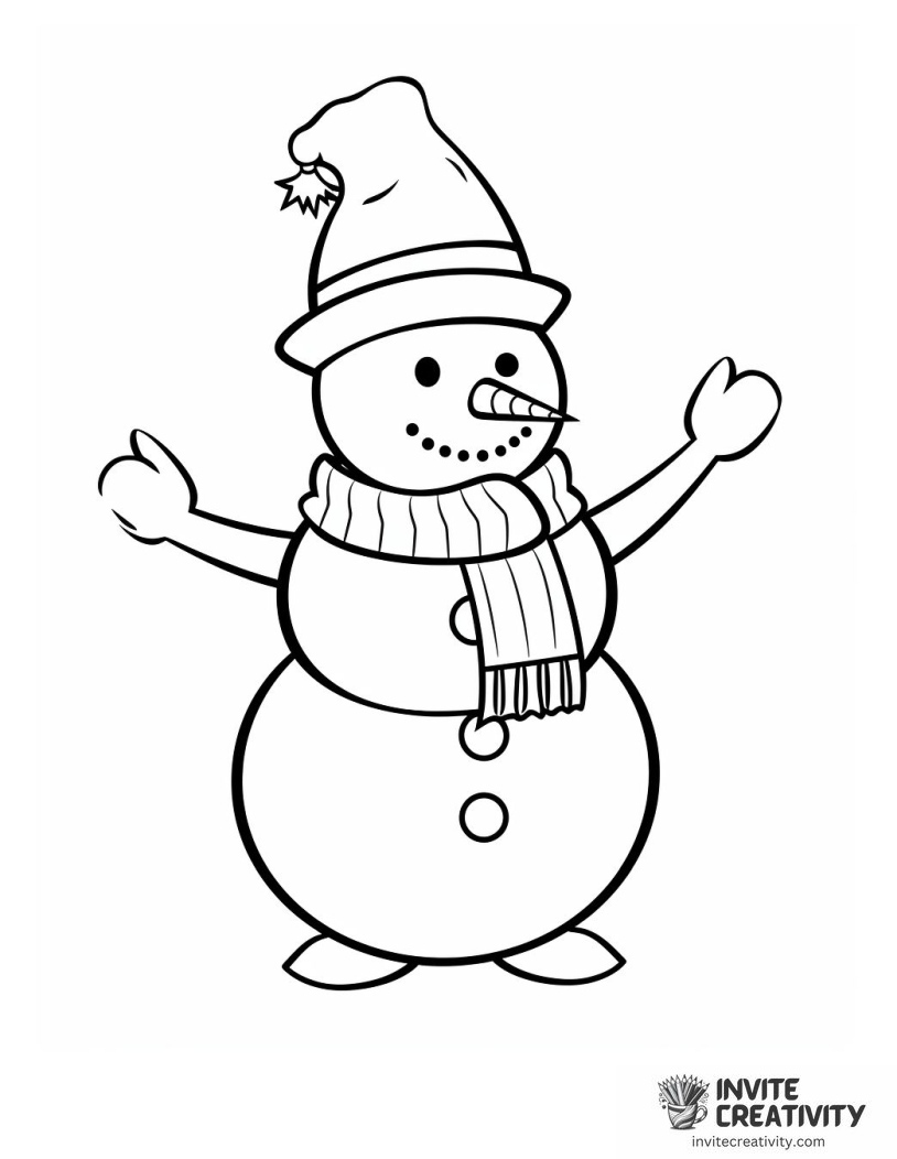 snowman happy holidays Coloring page